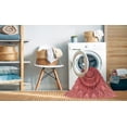 thumbnail image 2 of Ahgly Company Tapis d'Intérieur Lavables en Machine, Carrés, Rouge Transitionnel, 3', 2 of 7