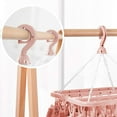thumbnail image 3 of WarmHaven Clothes Drying Hanger with 32 Clips and Drip Foldable Hanging Rack (Light Pink), 3 of 14