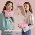 thumbnail image 2 of YOOLIFE Regalos de cumpleaños personalizados para mujeres Maestras, Neceser de maquillaje rosa con inicial, Neceser de viaje para mujeres, Amigas, Amistad, Novias, Esposas, Idea de regalo, 2 of 5