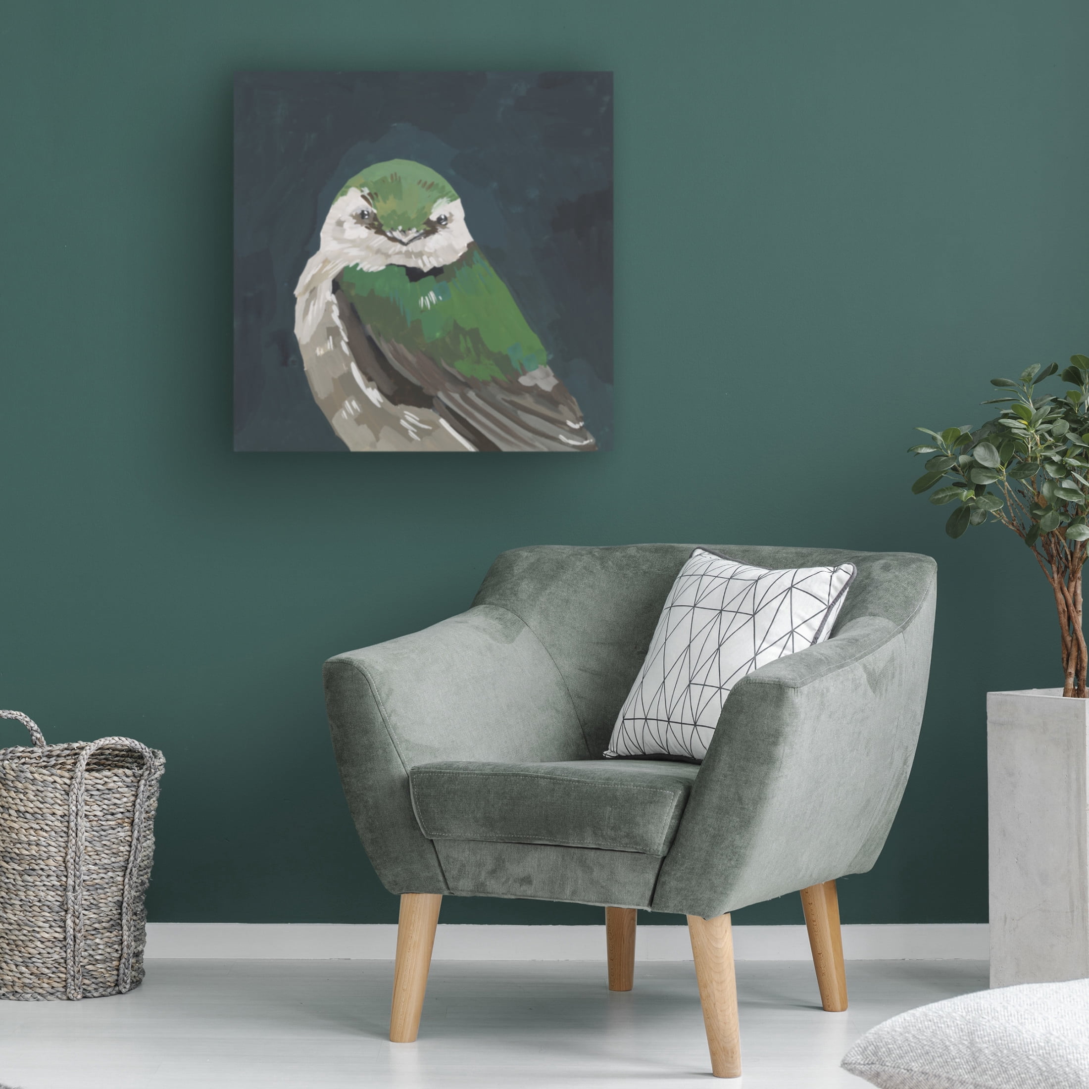 Canvas Wall Art - Melissa Wang 'Vivid Bird III' Wall Art for Living Room, Bedroom, or Office Décor by Trademark Fine Art - 14 x 14 Inches