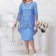 thumbnail image 2 of Elegant Dress O-neck Comfy Plus Size Beautiful 3/4 Sleeve Lace Evening Female Clothing, 2 of 2