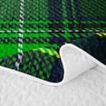 thumbnail image 5 of Manfei Classic Plaid Quilt King,Vintage Check King Coverlet Set,Green,3-Piece,1 Bedspread and 2 Pillowcases, 5 of 7