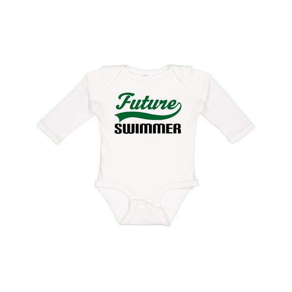 Inktastic Future Swimmer Boys Long Sleeve Baby Bodysuit
