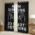 thumbnail image 2 of Castle Fairy Video Game Boy Black Out Curtains,Black White Gamepads Curtains Pack of 2 (42x63 Each),Polka Dots Bedroom Curtains,Breathable Home Decor, 2 of 6