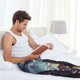thumbnail image 5 of Balery Night Sky Bald Eagle Pantalones de pijama para hombre, pijama ultraligero, pantalón de descanso-Small, 5 of 6