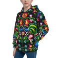 thumbnail image 2 of Kdxio Roosters and Flowers Pattern Kids Boys Girls Zip Up Hoodie 3D Printed Hooded Sweatshirt Hoody Coat with Pocket 7-12 Y-Small, 2 of 6