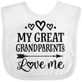 thumbnail image 3 of Inktastic My Great Grandparents Love Me Boys or Girls Baby Bib, 3 of 4