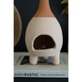 thumbnail image 3 of IVORY-DIPPED TABLETOP CLAY CHIMINEA INSENSE BURNER, 3 of 4