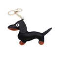 thumbnail image 2 of Mini Dachshund Dog Charm Keychains Cute Pu Leather Puppy Dog Keyring Pendant, 2 of 4