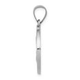 thumbnail image 2 of 14k White Gold Polished and Satin Hollow St Joseph Medal Round Pendant, 2 of 4