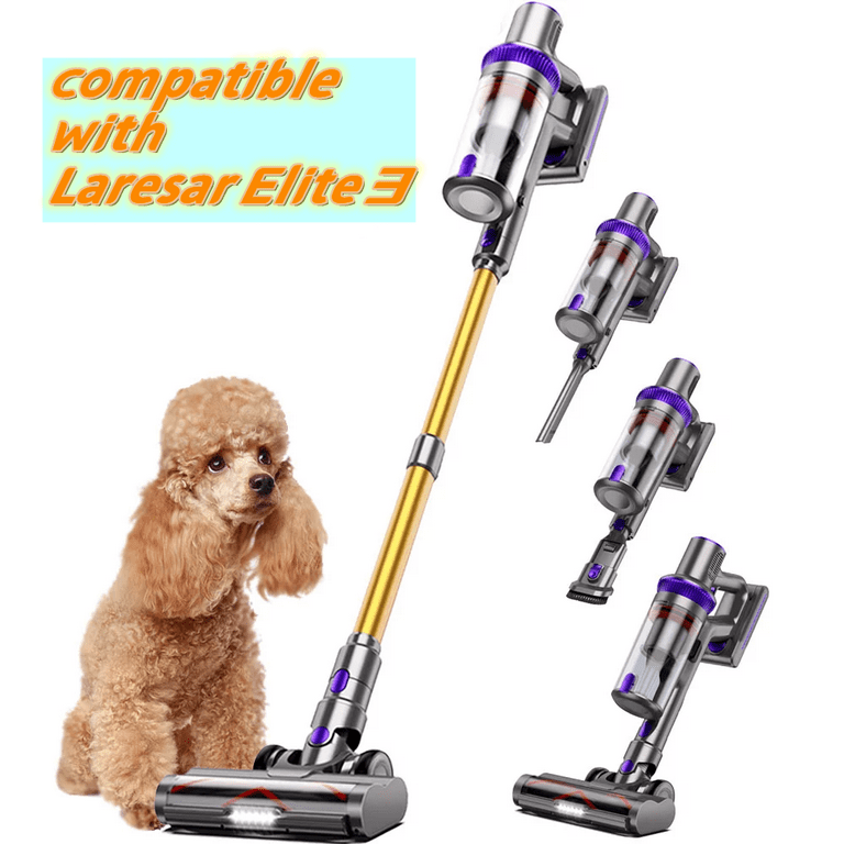  Laresar Cordless Vacuum Cleaner with Charging Station,  400W/33Kpa Stick Vacuum Cleaner with Dual Display, Handheld Vacuum Cleaner  with Dust Sensor, Vacuum for Pet Hair, Carpet and Hardwood Floor