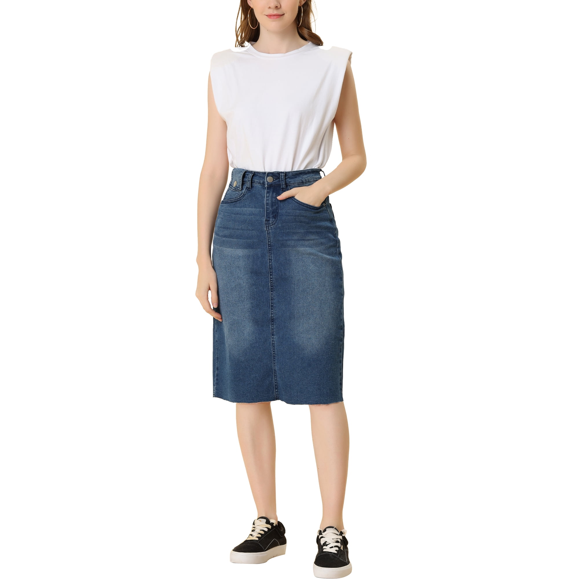 High waisted jean skirt 3xl hotsell