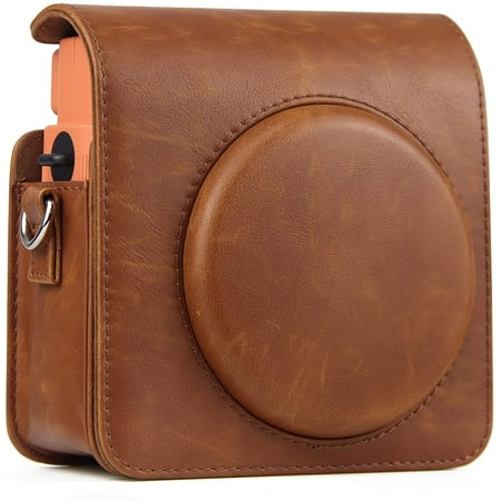 Epicgadget Case for Fujifilm Instax Square SQ1 Camera, PU Leather Compact Case Bag with Adjustable Shoulder Strap for Fuji Film instax SQ1 (Brown)