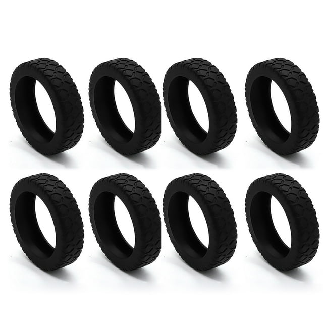 Housse de Protection pour Roues de Valise Résistante à l'Usure en Silicone pour Valise/chaise de Bureau Roulettes Noir 4 Pcs