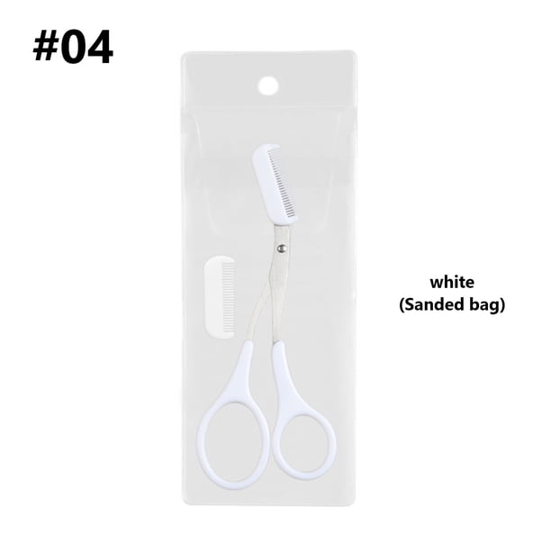 Fiudx Tijeras para Cejas, Recortador de Precisión de Acero Inoxidable, Mango Ergonómico Antideslizante, Diseño de Peine Protector, Perfectas para Dar Forma a Los Esfuerzos de Cuidado Personal, Regalo