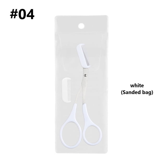 Xihbxyly Tijeras para Cejas, Recortador de Precisión de Acero Inoxidable, Mango Ergonómico Antideslizante, Diseño de Peine Protector, Perfectas para Dar Forma a Los Esfuerzos de Cuidado Personal, Reg