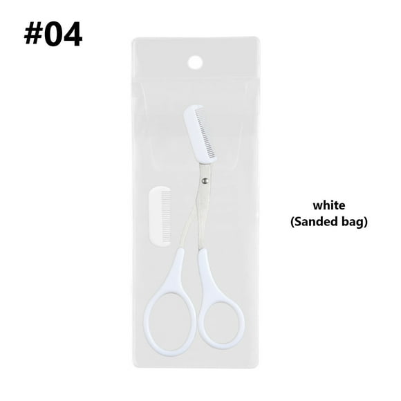 Xihbxyly Tijeras para Cejas, Recortador de Precisión de Acero Inoxidable, Mango Ergonómico Antideslizante, Diseño de Peine Protector, Perfectas para Dar Forma a Los Esfuerzos de Cuidado Personal, Reg