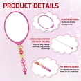 thumbnail image 3 of Uxcell 4 Pack Beadable Mirrors with Handle, 7.7 Inch Long Oval Shape Bead Mirror Bars Removable for DIY Crafts(Hot Pink), 3 of 7