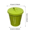 thumbnail image 2 of Small Desktop Can With Lid Yellow Reusable Waste For Kitchen Garbage Craft Stationery Compact Metal Lidded Portable Decorative Study Bedroom Bathroom Classroom, 2 of 3