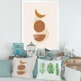 thumbnail image 3 of Designart 'Sun and Moon Shapes In Retro Terracotta Tones IV' Modern Framed Art Print, 3 of 4