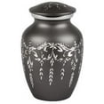 thumbnail image 3 of Aluminum Cremation Urn (Chiselled Black) - Small - (4" W x 6" H x 4"), 3 of 3