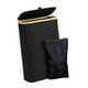thumbnail image 3 of Cesta para la ropa sucia, cesto para ropa sucia con tapa, cesta para organizar el almacenamiento, organizador de almacenamiento de ropa para lavado en Negro, 3 of 9