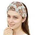 thumbnail image 4 of Unique Bargains 1 Pc Headband Floral Hollow-out Hairband for Women Coffee Color, 4 of 5