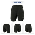 thumbnail image 4 of Running Men 2 In 1 Running Shorts Quick Drying Breathable Active Training Exercise Jogging Marathon Cycle Shorts, 4 of 7