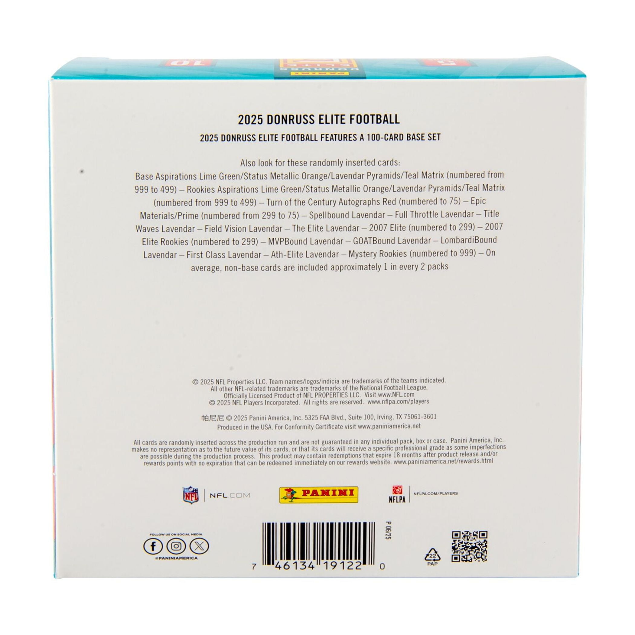2025 Panini Donruss Elite Football Trading Cards Mega Box