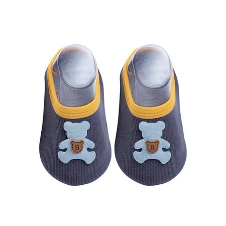 

SIMANLAN Girls Boys Floor Slippers Non-Slip Sock Shoes Soft Sole Socks Toddler Breathable Slipper Infant First Walker Dark Blue 5C