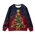 thumbnail image 4 of Kids Christmas Cartoon Fun Gift Casual Sweatshirt Xmas Novelty Christmas Light Casual Pullover Fall Sweatshirt Winter Fashion (Color:Red,Size:4-5 Years), 4 of 4