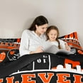 thumbnail image 5 of Manfei Rugby City Silhouette Full Size Comforter Sets,Sports Theme Bedding Comforter Set,Cleveland Bedding Sets For Teens,Ultra Soft Bedroom Decor Reversible,3-Piece, 5 of 8