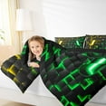 thumbnail image 4 of Homewish Kids Game Console Full Size Comforter Sets,Modern Video Game Bedding Comforter Set,Green Yellow Black Bedding Sets For Boys,Breathable Home Decor Reversible,3pcs, 4 of 8
