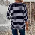 thumbnail image 7 of Women's Cardigan Jacket Baeitkot Women's Casual Striped Long-Sleeve Cardigan Jacket Navy XXL, 7 of 7