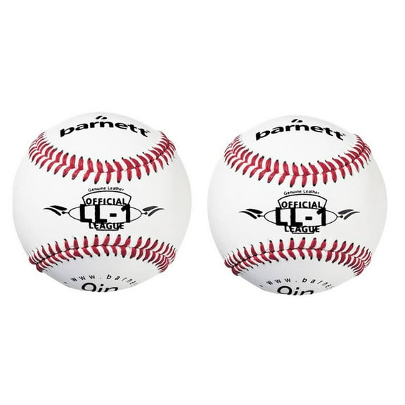 Barnett LL-1 Match And Practice Baseballs, Size 9", White, 2 Pieces