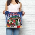 thumbnail image 2 of Merry Christmas Pillow Covers 16x16 Inch Decorative Throw Pillow Cover, Xmas Tree Camper Van Winter Gifts Sofa Pillowcases Accent Cushion Case Home Decor Bedroom Living Room, 2 of 6