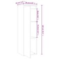 thumbnail image 4 of vidaXL Wall Cabinet White 30x30x100 cm Solid Pinewood, 4 of 5