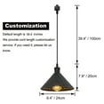 thumbnail image 7 of Kiven H-Type Track Lighting, 3-Light Modern Halo Track Pendant Light with Metal Lampshade, Track Light Pedant for Bedroom Kitchen Island Home Cafe,Cord length 39.4", 7 of 7