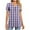 Purple, variant on Women's T-Shirts Summer Plaid V Neck Button Short Sleeve Tops Casual Loose Tunic Comfortable Tee Blouses (XL, Yellow)