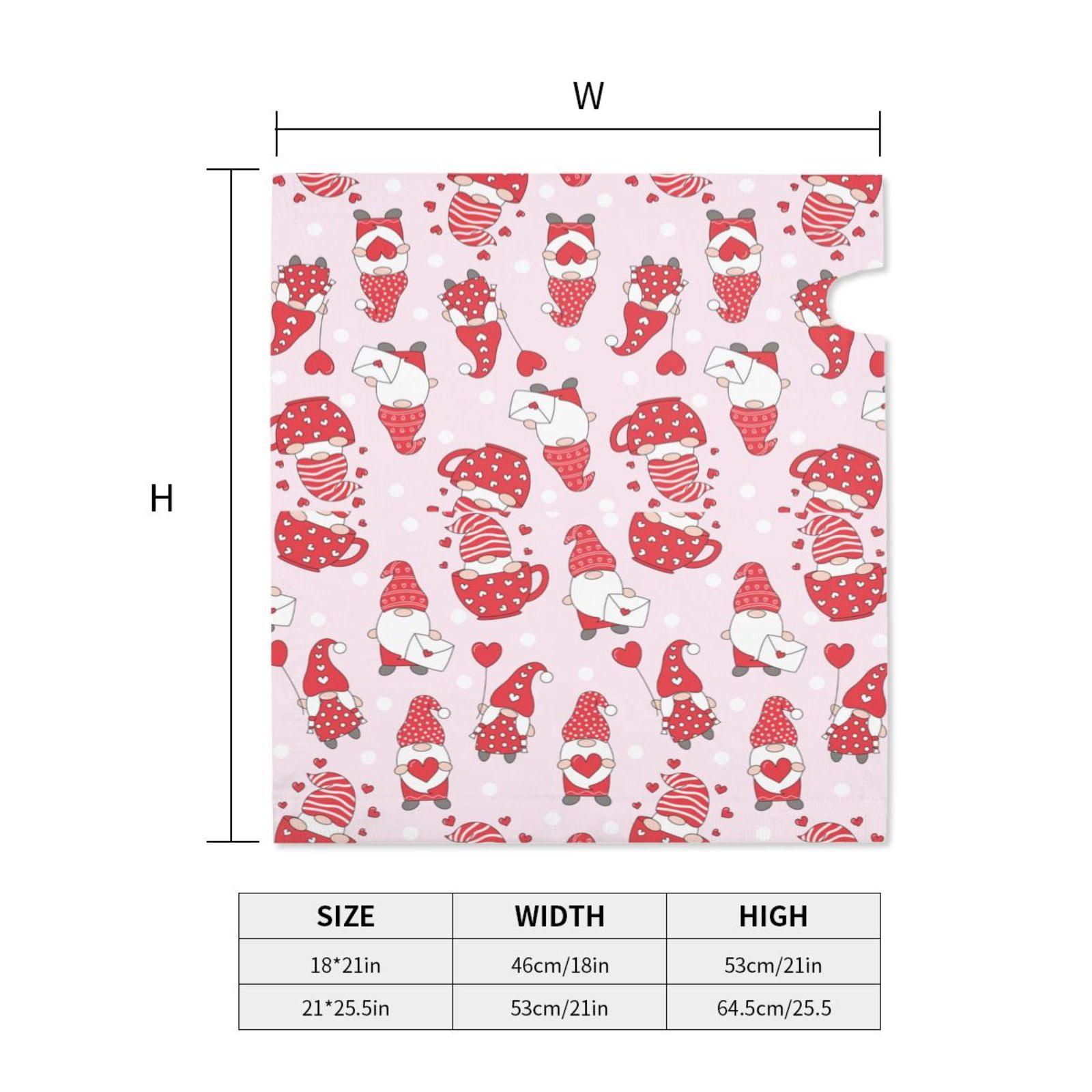 Logiee Valentine Gnomes Print Post Letter Box Wrap Decor, Mailbox Cover Suitable for Standard Mailbox and Large Size Mailbox,Outdoor Yard Decoration-25.5x21 in