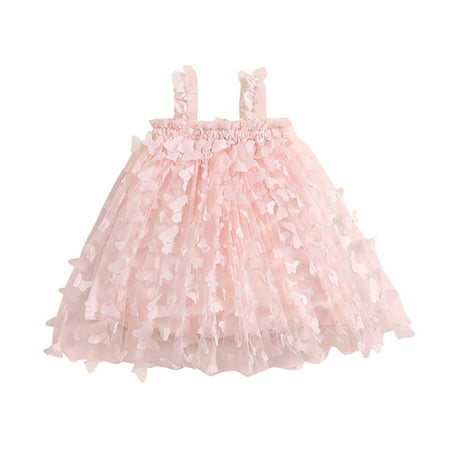 

Pimfylm Casual Dresses For Toddler Toddler Baby Girls Summer Dress Ruffle Straps Princess Sundress Floral Printed Casual Beach Holiday Dress 2023 Pink 2-3 Years