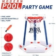 thumbnail image 3 of EagleStone Pool Basketball Toys, Floating Basketball Hoop for Pool Game, Inflatable Swimming Pool Toys for Toddlers with 3 Large Balls, Pump, Water Basketball Hoops w/Stickers for Kids and Adults, 3 of 7