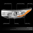 thumbnail image 4 of NUVISION for 14-16 Toyota Highlander Left Driver Side Projector Headlight Chrome/Amber, 4 of 8