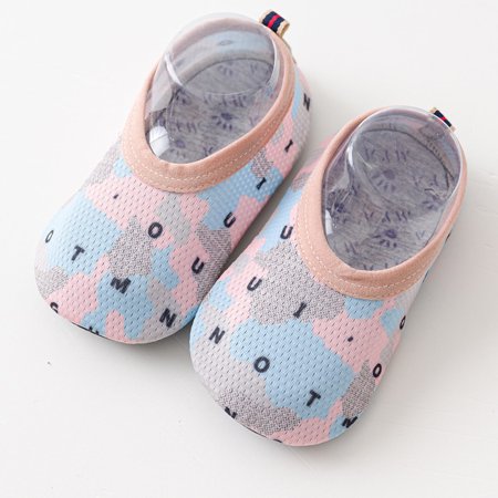 

〖Roliyen〗Toddler Shoes Camouflage Kids Socks Non-Slip Aqua Shoes Barefoot Floor Socks The Boys Baby Baby Shoes