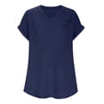 thumbnail image 6 of Luvior Women’s Summer Waffle Knit Short Sleeve Pocket T-Shirt – Textured Crew Neck Solid Breathable Top, Casual Everyday Basic Tee with Front Pocket, 6 of 6