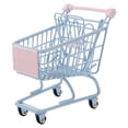 thumbnail image 1 of Miniature Shopping Cart Small Trolley Toy Desktop Storage Organizer Photo Prop, 1 of 9