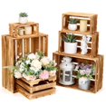thumbnail image 1 of Cajas de almacenamiento rústicas Croblissful de Wood Crates, 6 unidades, 1 of 6
