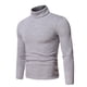 thumbnail image 2 of Camisa de cuello alto de poliéster para hombre, color liso, corte ajustado, manga larga, estilo informal/deportivo, tallas S-XXL, 2 of 5