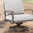 thumbnail image 5 of 6 Pieces Aluminum Outdoor Conversation Set, Patio Furniture Set with 1 Cushioned Loveseat, 1 Coffee Table, 2 Swivel Chairs, and 2 Ottomans for Yard, Porch, 5 of 7