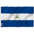 thumbnail image 3 of (2 pack) ANLEY Fly Breeze 3x5 Foot Nicaragua Flag - Vivid Color and UV Fade Resistant - Canvas Header and Double Stitched - Nicaraguan National Flags Polyester with Brass Grommets 3 X 5 Ft, 3 of 8